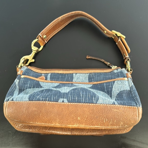 Vintage Coach Denim and Leather Bagette - Picture 4 of 15